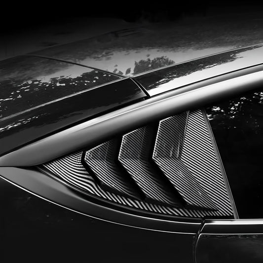 Carbon Fiber Rear Side Window Louvers For Tesla Model Y - EnjoyEV