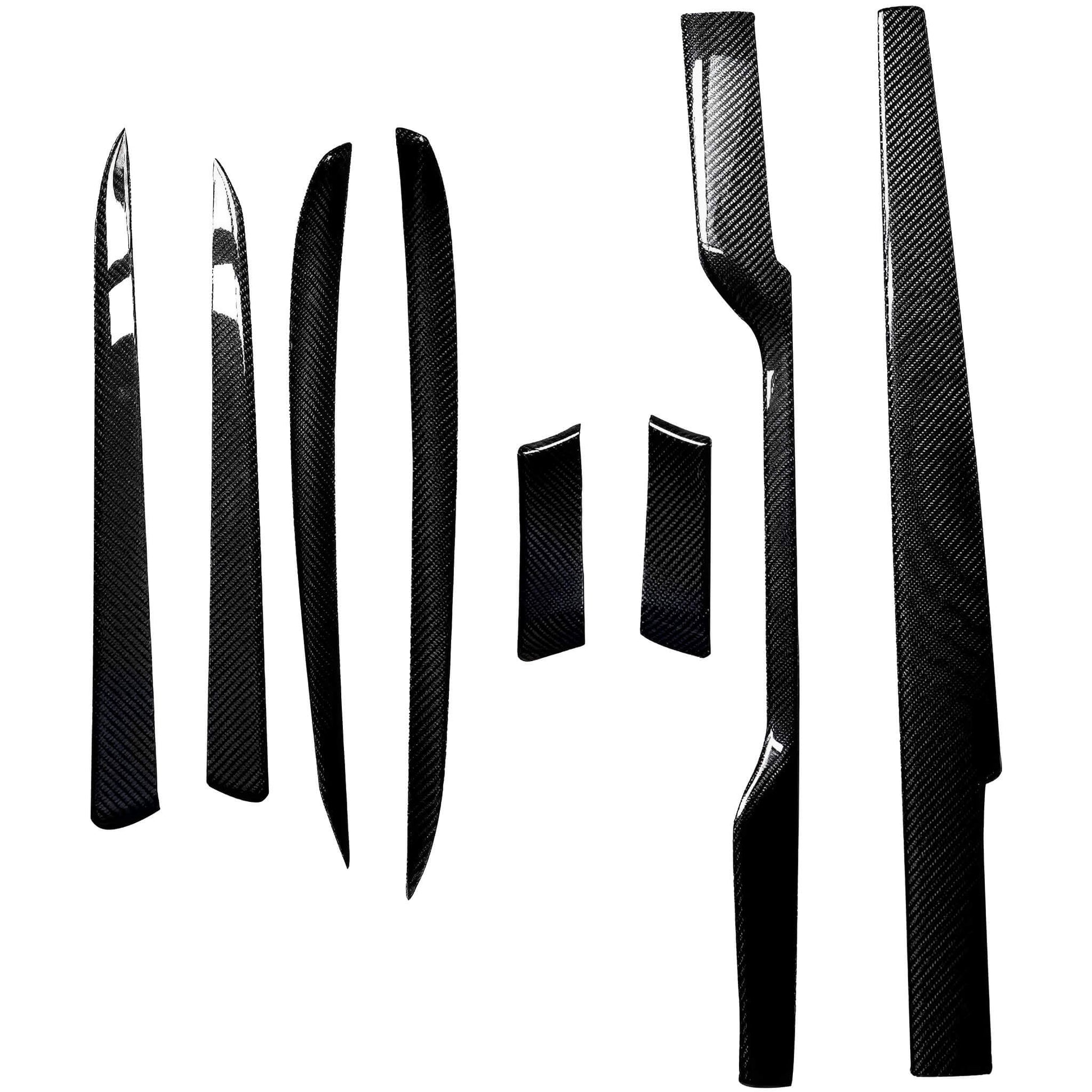 Tesla Model S / X Real Carbon Fiber Dashboard Panel Door Trims