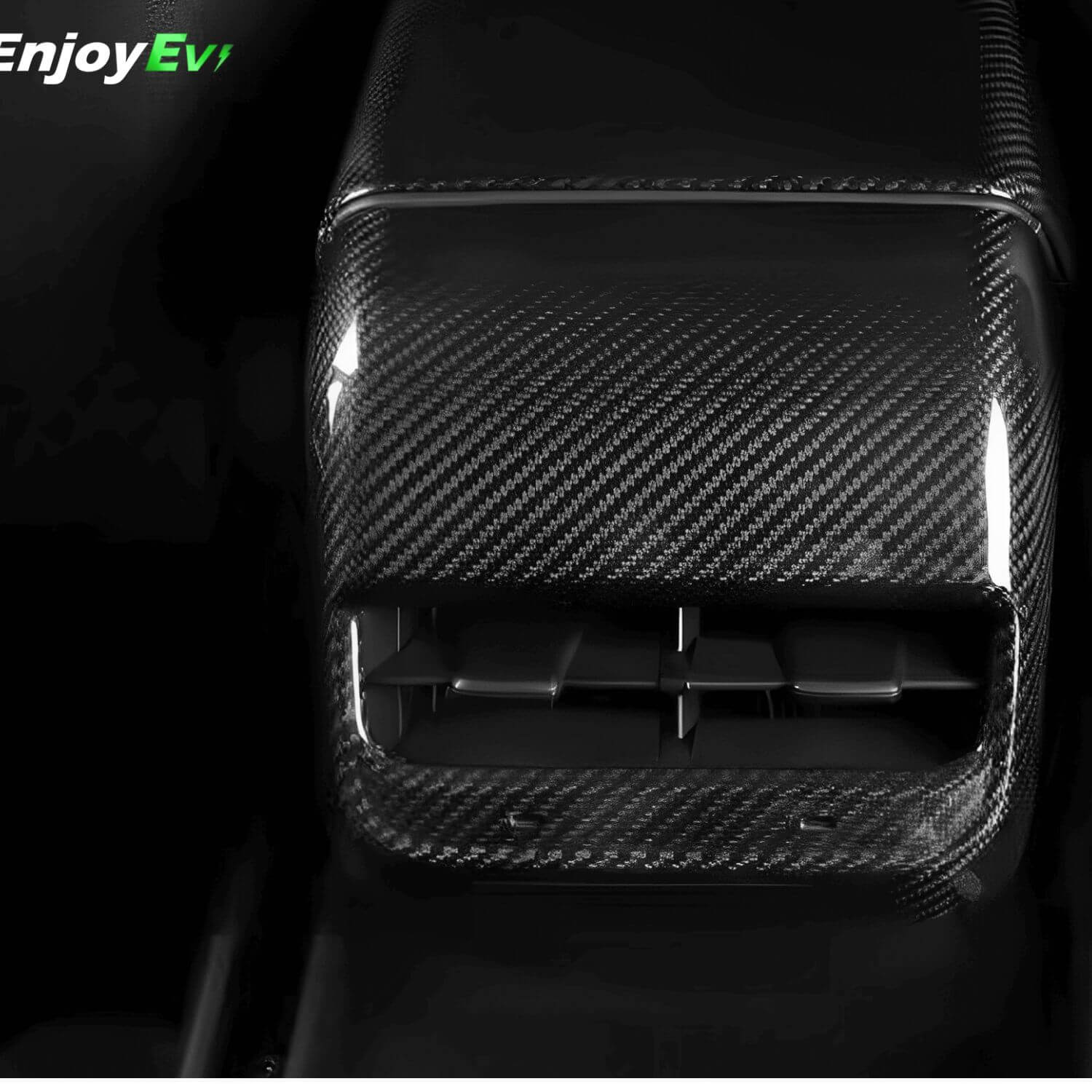Real Carbon Fiber Inner Rear Air Vent Outlet Cover AC Vent Trim for Tesla Model 3 Y - EnjoyEV