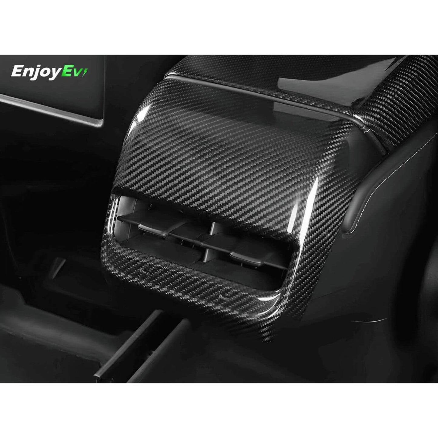 Genuine Carbon Fiber Inner Rear Air Vent Outlet Cover AC Vent Trim for Tesla Model 3 Y - EnjoyEV