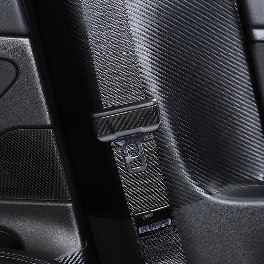 Real Carbon Fiber Seat Belt Cover For Tesla Model 3 & Y - EnjoyEV