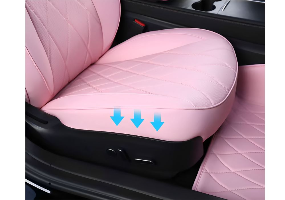 Tesla Model 3 & Y pink full seat cover set- EnjoyEV