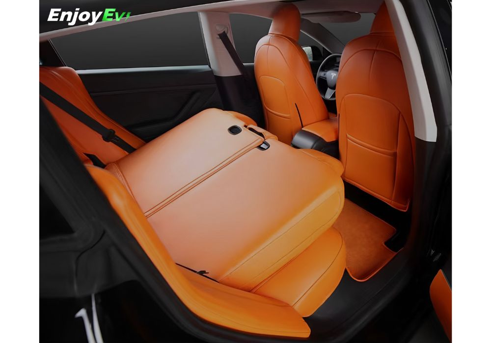 Tesla Model 3 & Y orange full seat cover- EnjoyEV