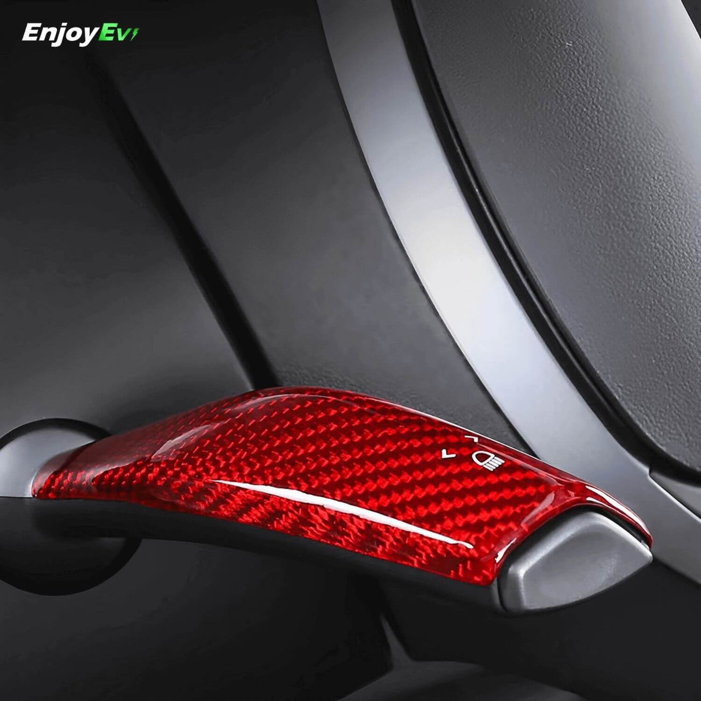 Best Carbon Fiber Gear Stalk Covers for Tesla Model 3/Y - EnjoyEV