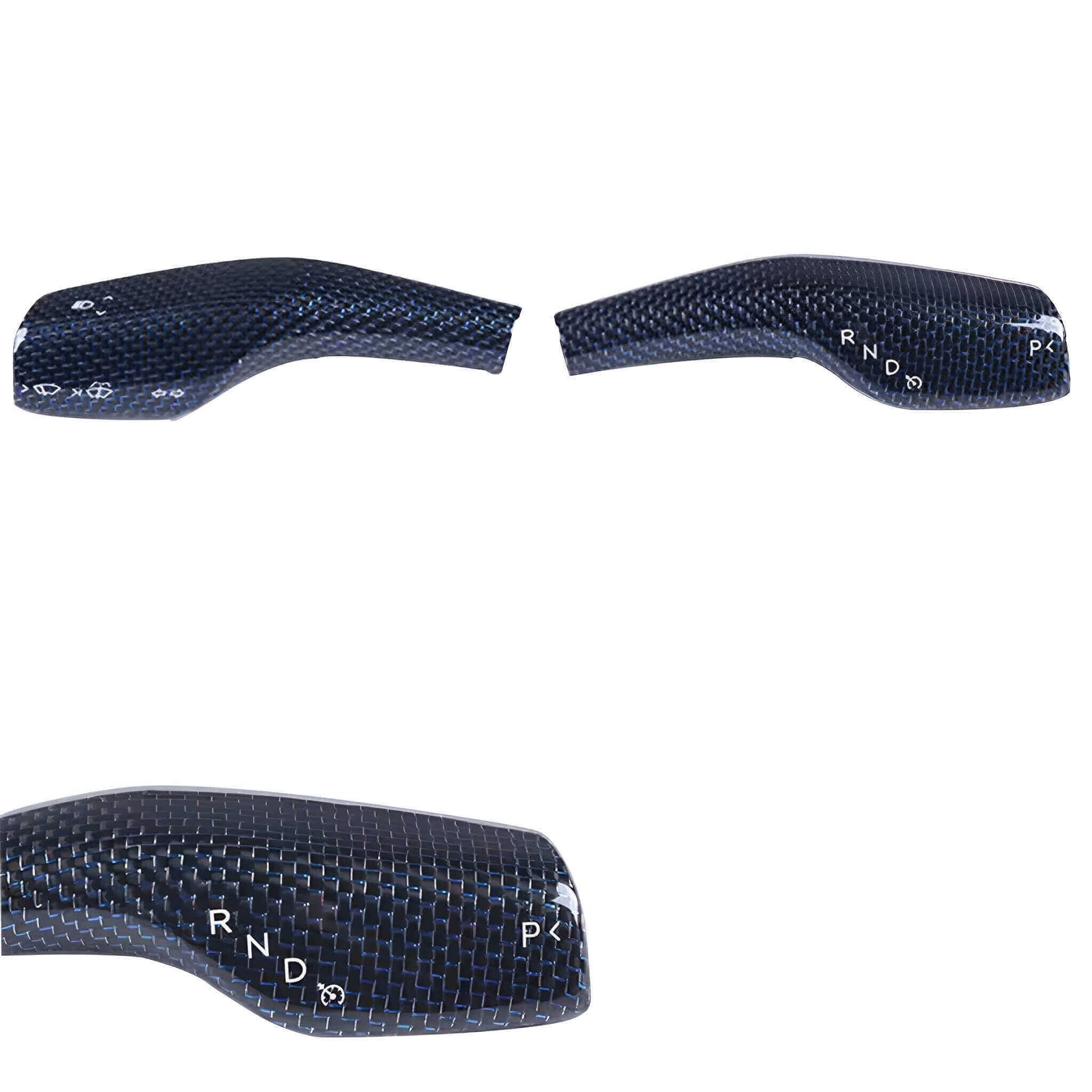 Carbon fiber Gear Stalk Covers for Tesla Model 3/Y - EnjoyEV