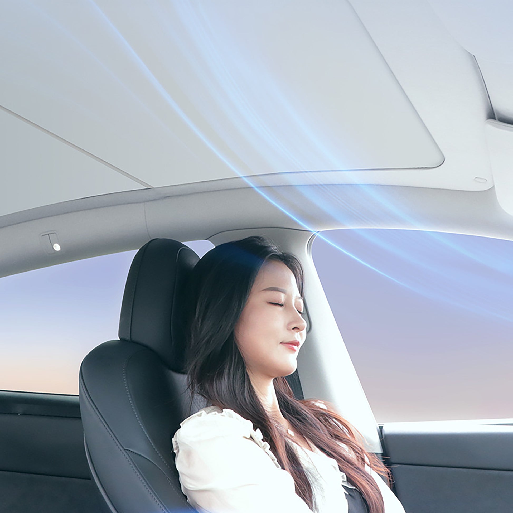 Tesla Model Y 3 Retractable Glass Roof Sunshade