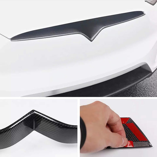 Real Carbon Fiber Front Bumper Inlay For Tesla Model X