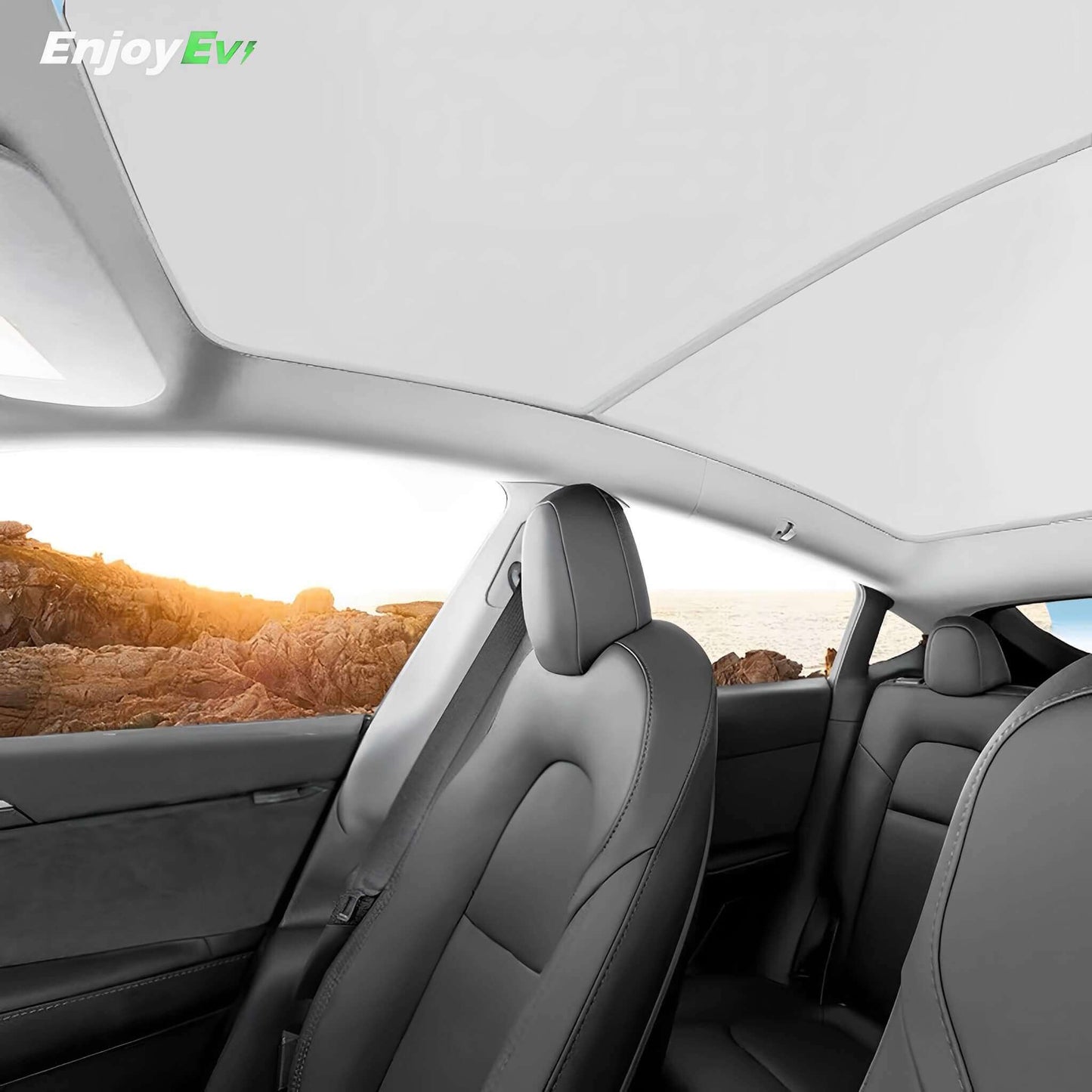 Tesla Model 3 & Y glass roof sunshades- EnjoyEV