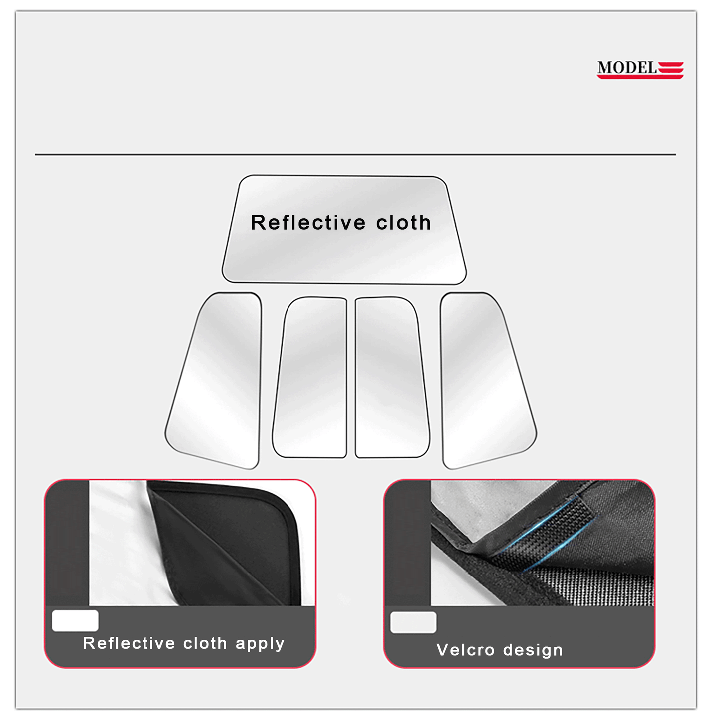 Tesla roof sunshade Model X