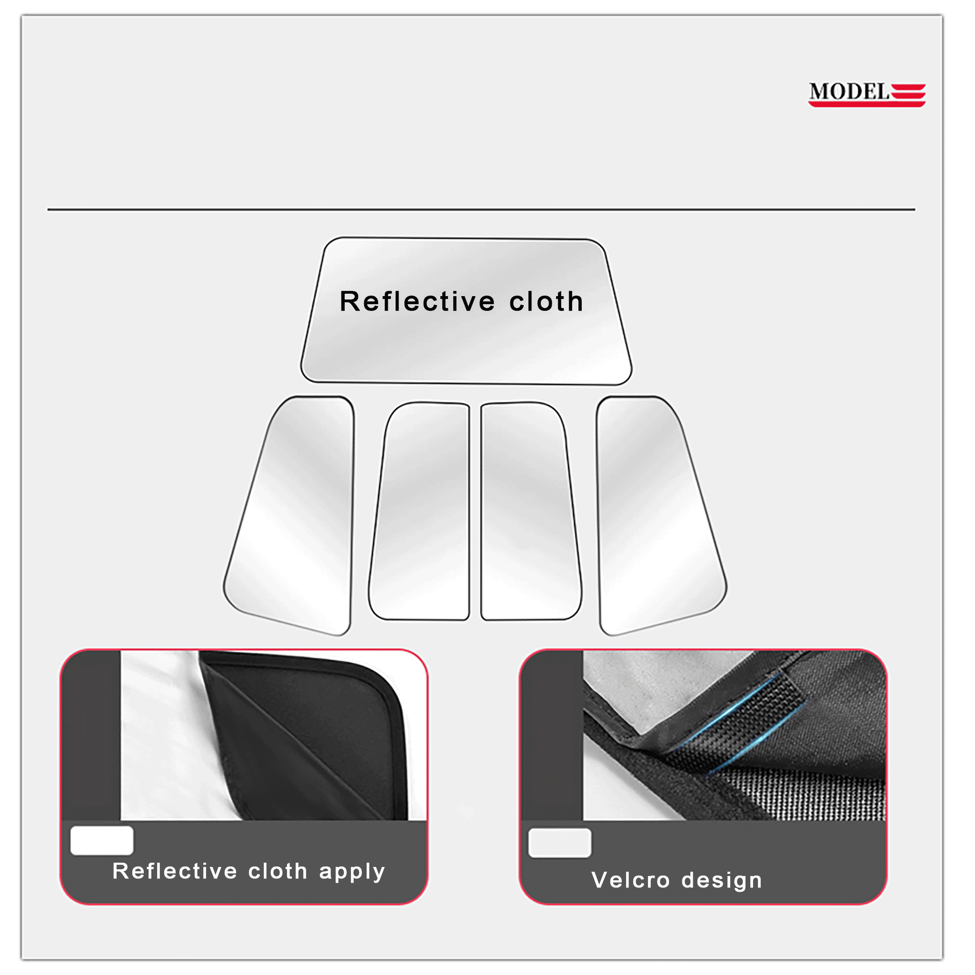 Tesla roof sunshade Model X