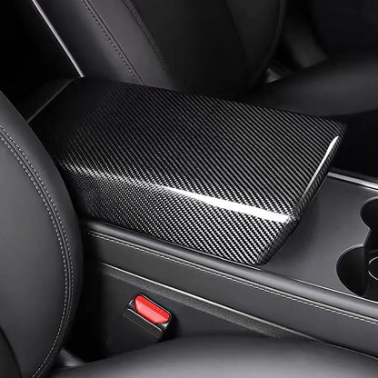 Carbon Fiber Armrest Cover wraps for Tesla Model 3 Y - EnjoyEV