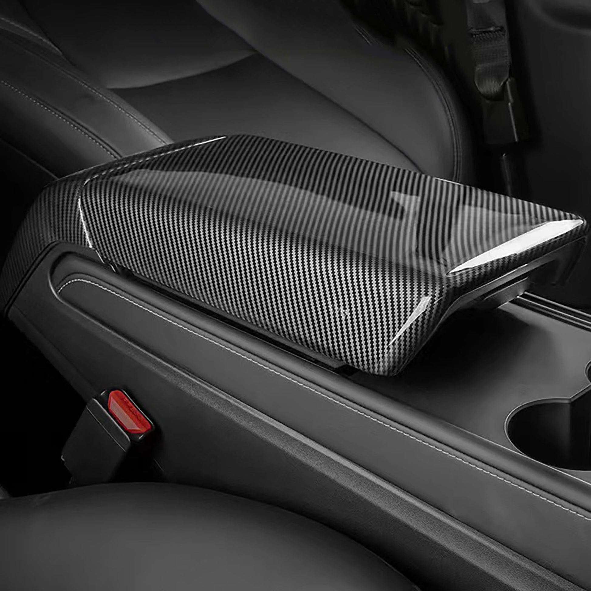 Best Carbon Fiber Armrest Cover for Tesla Model 3 Y - EnjoyEV