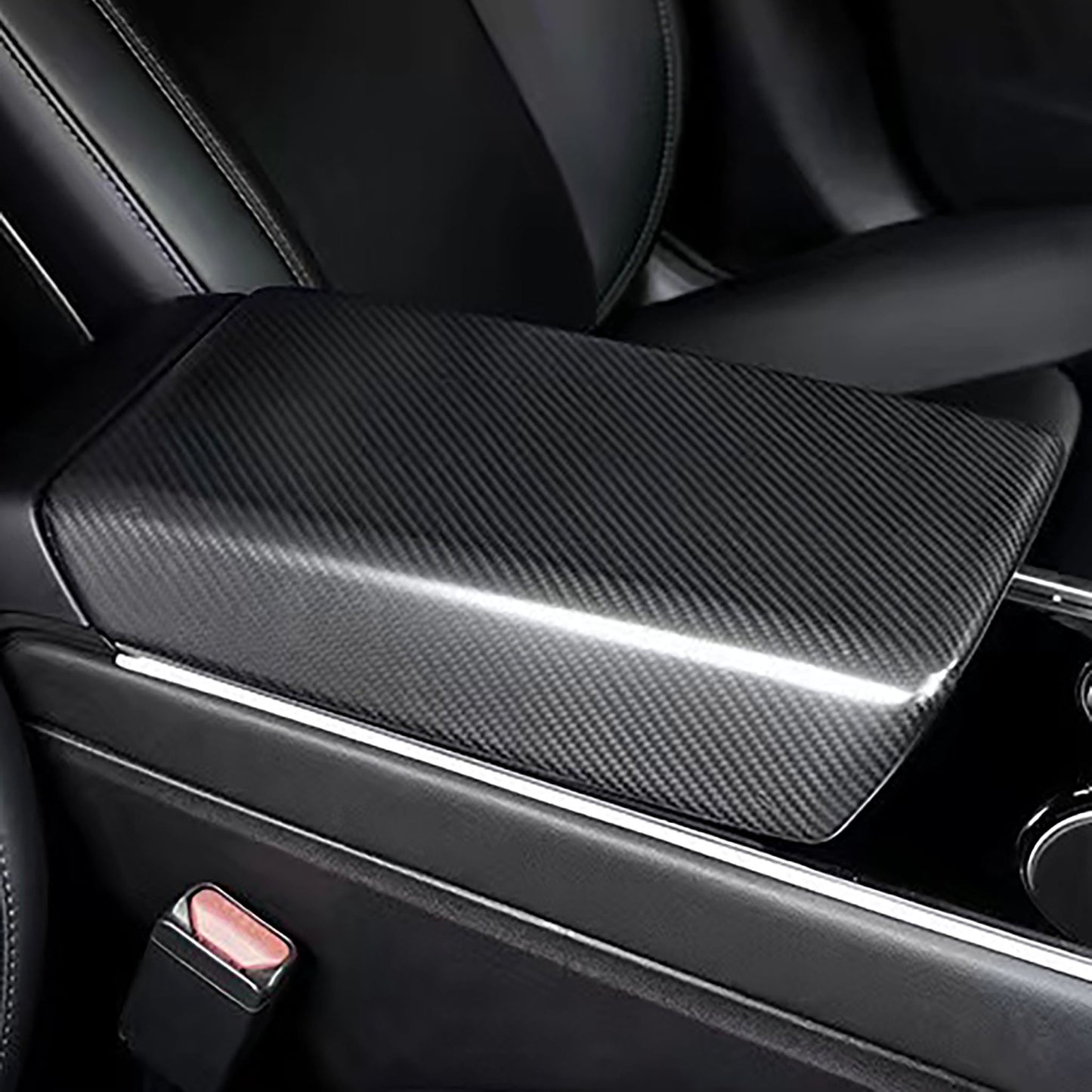 Tesla Model 3 Y Carbon Fiber Armrest Covers- EnjoyEV