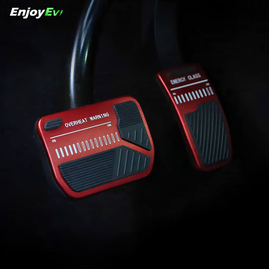 Red Foot Pedals For Tesla Model Y & 3 - EnjoyEV