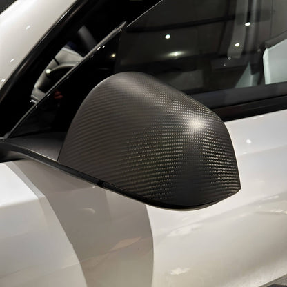 Real carbon Fiber Side Mirror Cover for Tesla T-carbon Rearview Mirror Cover Caps Overlays