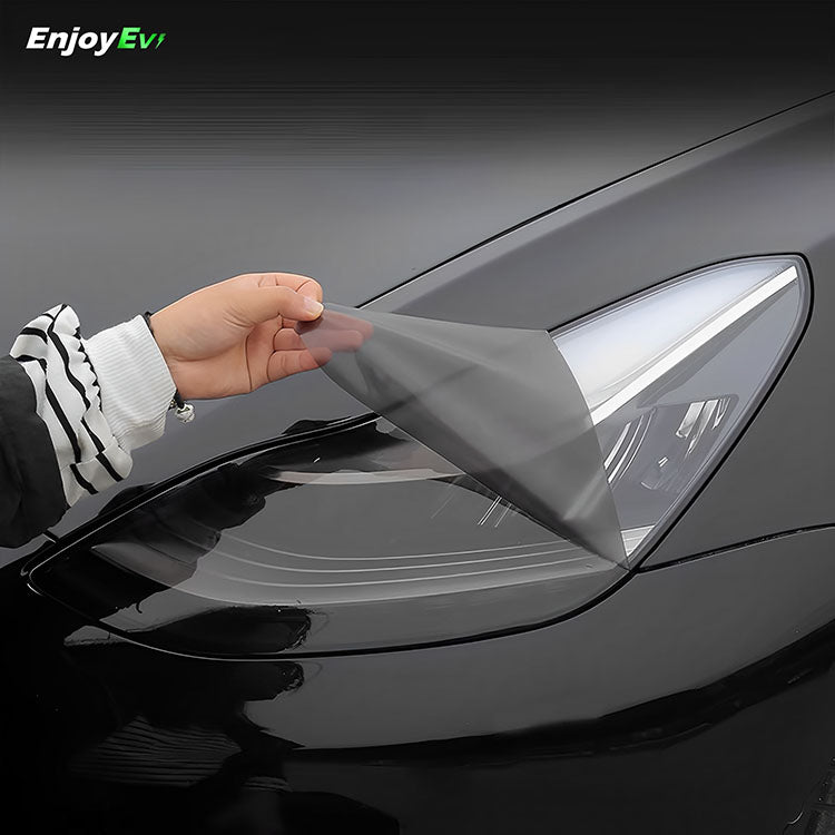 Tesla Full Headlight Taillight Precut Smoked PPF Tint Kit Film- EnjoyEV