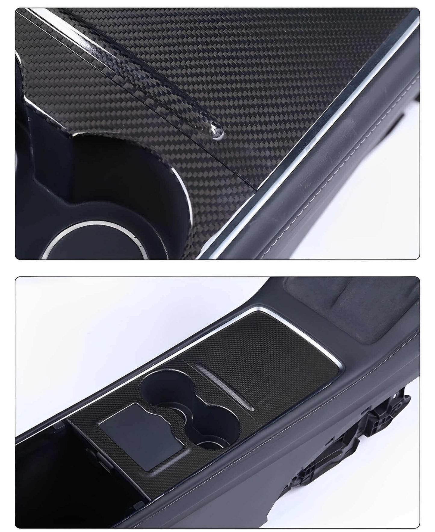 Real Carbon Fiber  Wraps Tesla Model 3 / Model Y Center Console Wrap - EnjoyEV