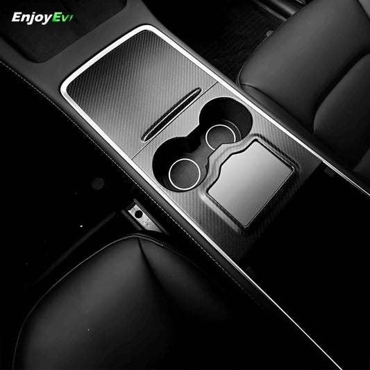 Real Carbon Fiber Console Wrap - EnjoyEV