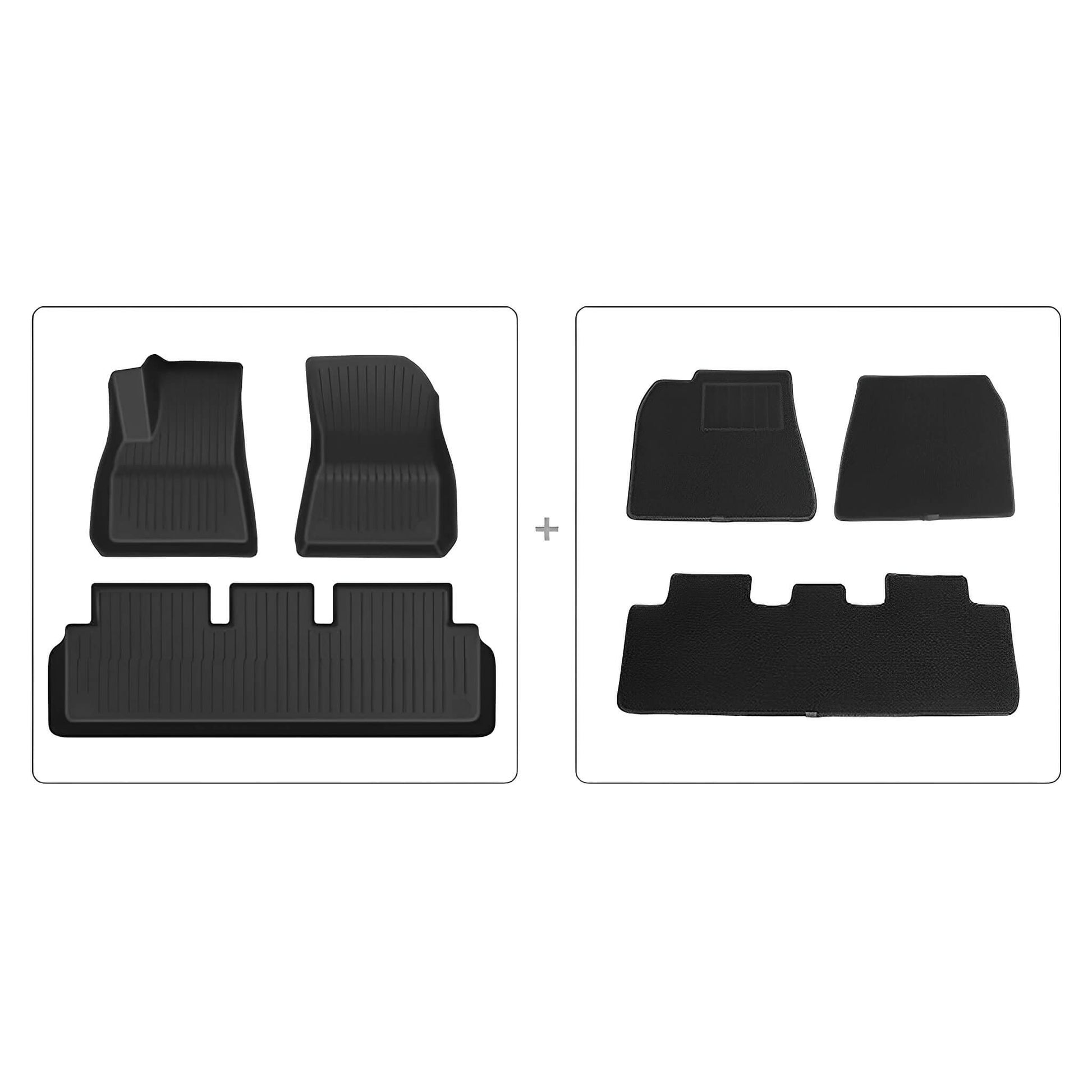 tesla model 3 floor mats carpet (2017-2023) - EnjoyEV