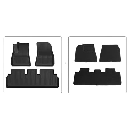 tesla model 3 floor mats carpet (2017-2023) - EnjoyEV