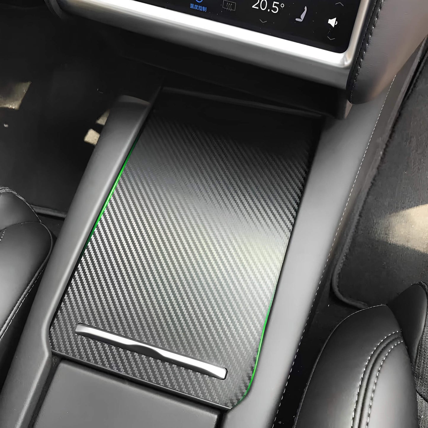 Real Carbon Fiber Center Console Wraps For Tesla Model S/X 2016-2020