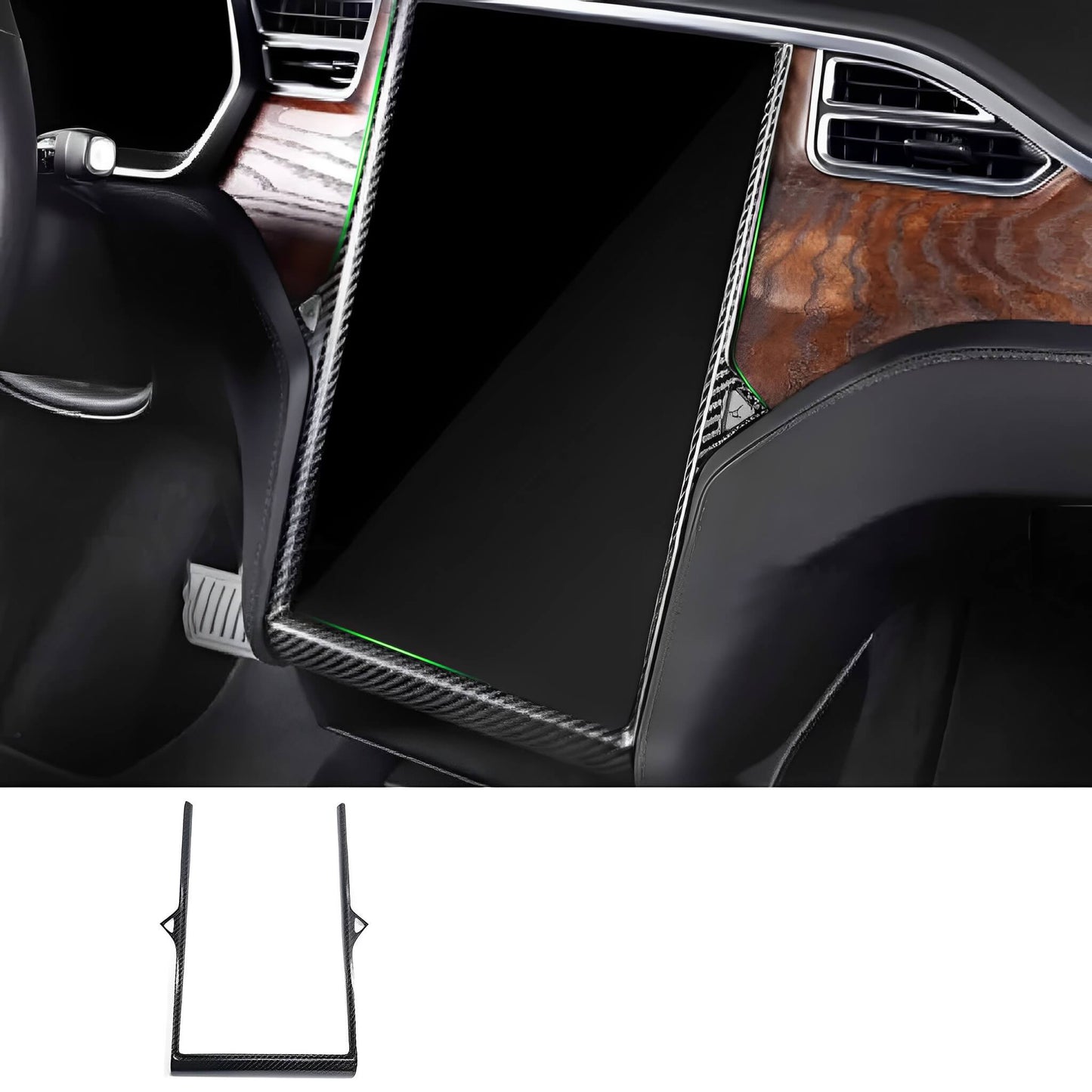 Tesla model X/S Carbon Fiber Carbon Fiber Touch Screen Egde Cover Trims