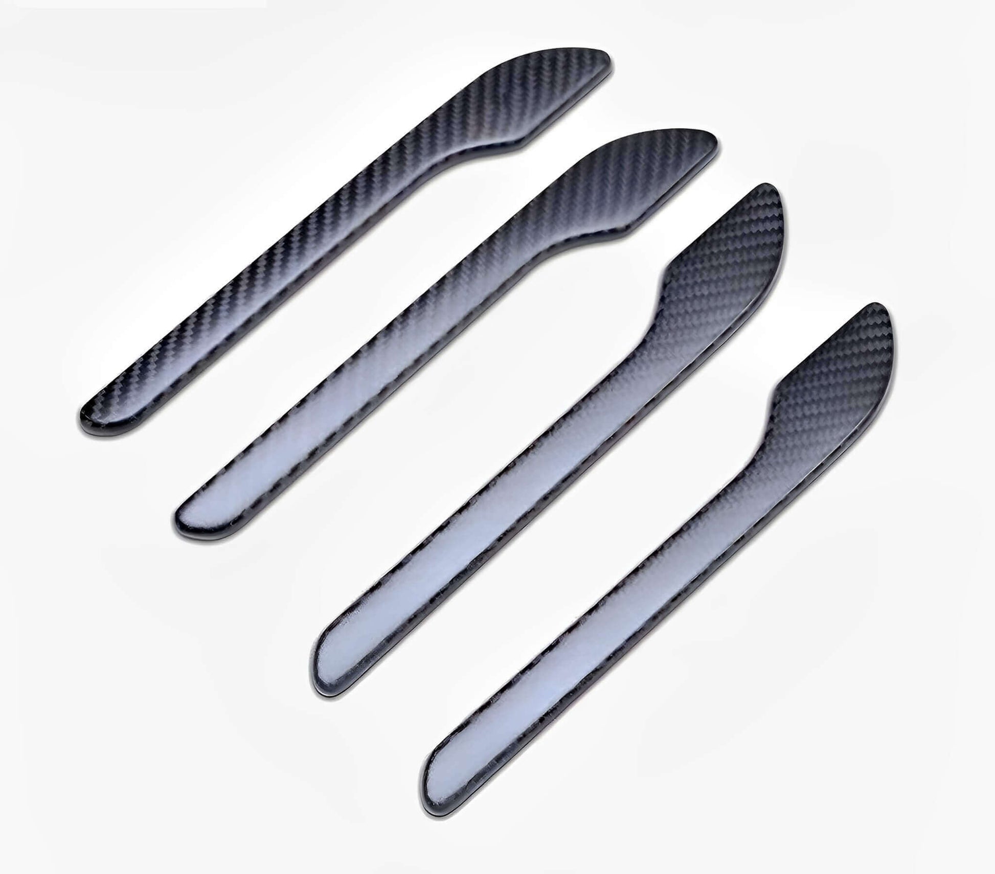 carbon fiber door handle trims for tesla model 3 taptes - EnjoyEV