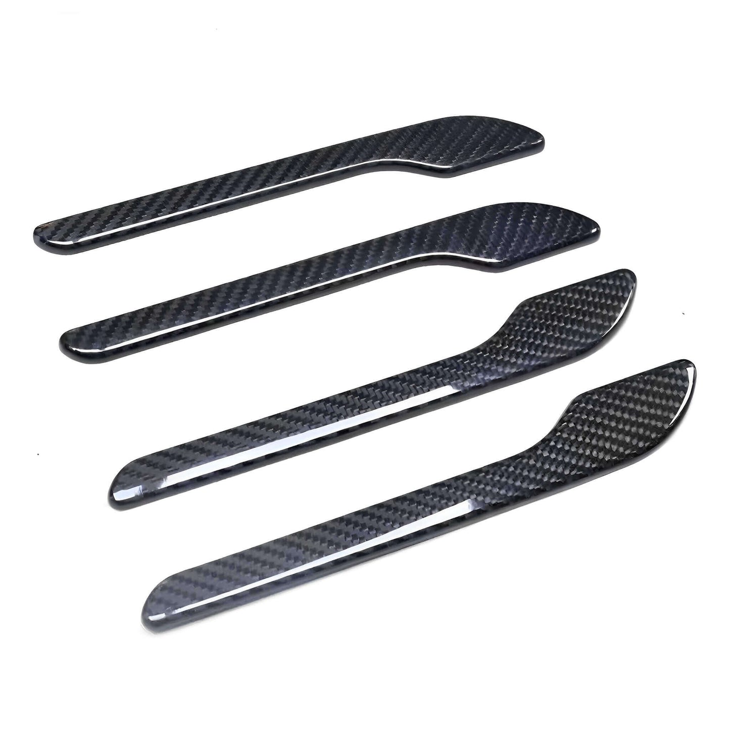 tesla model y carbon fiber door handles wraps - EnjoyEV