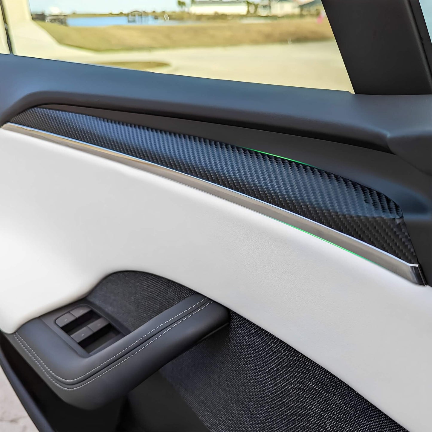 Best Tesla Model S / X 2021+ Carbon Fiber Door Trims