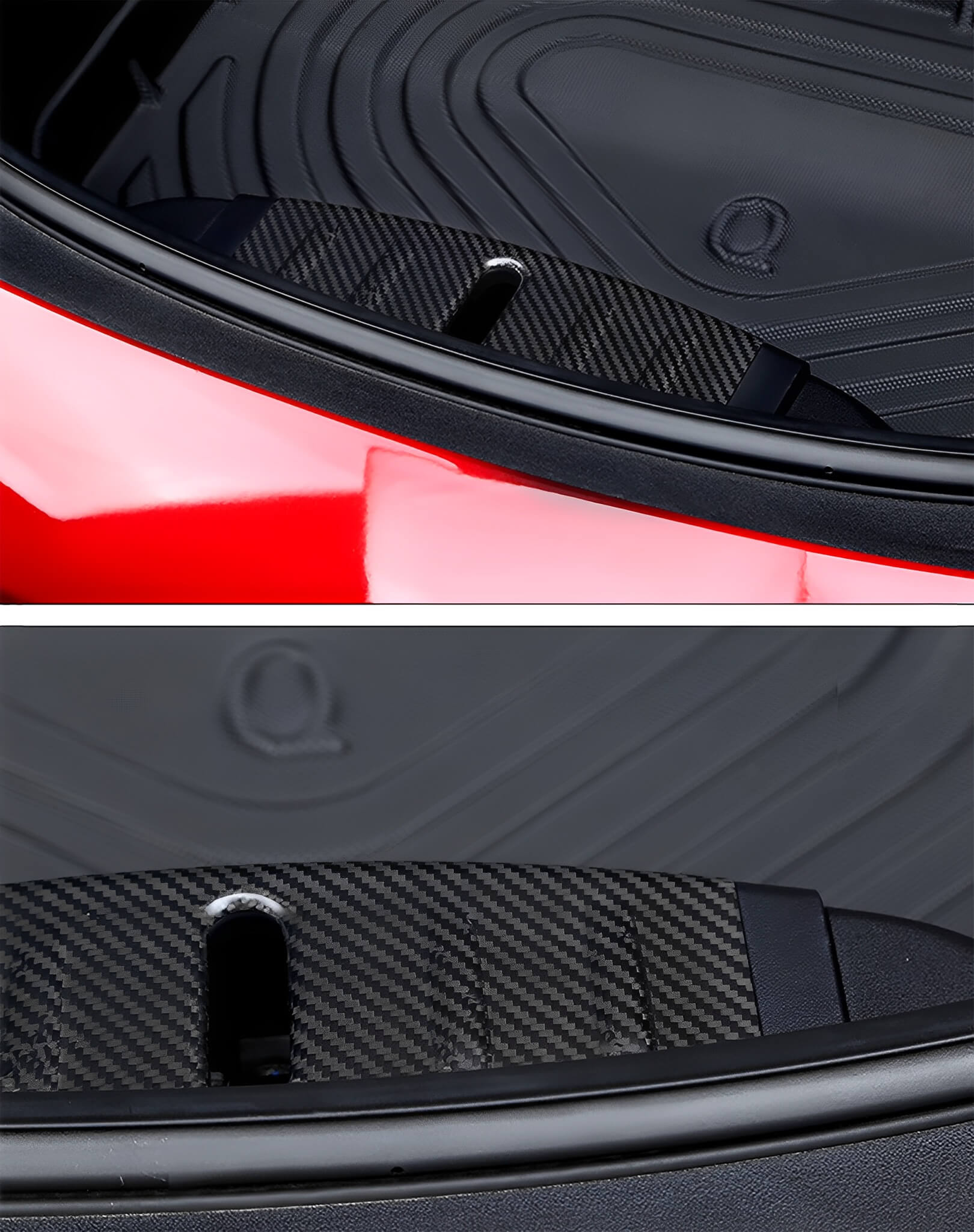 Tesla Model 3 2017-2023 Carbon Fiber Front Bumper Protector Sill Plate Trim