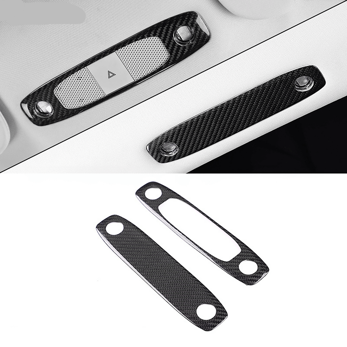 Tesla Model 3 and Y Real Carbon Fiber Reading Light Trim Cover- EnjoyEV