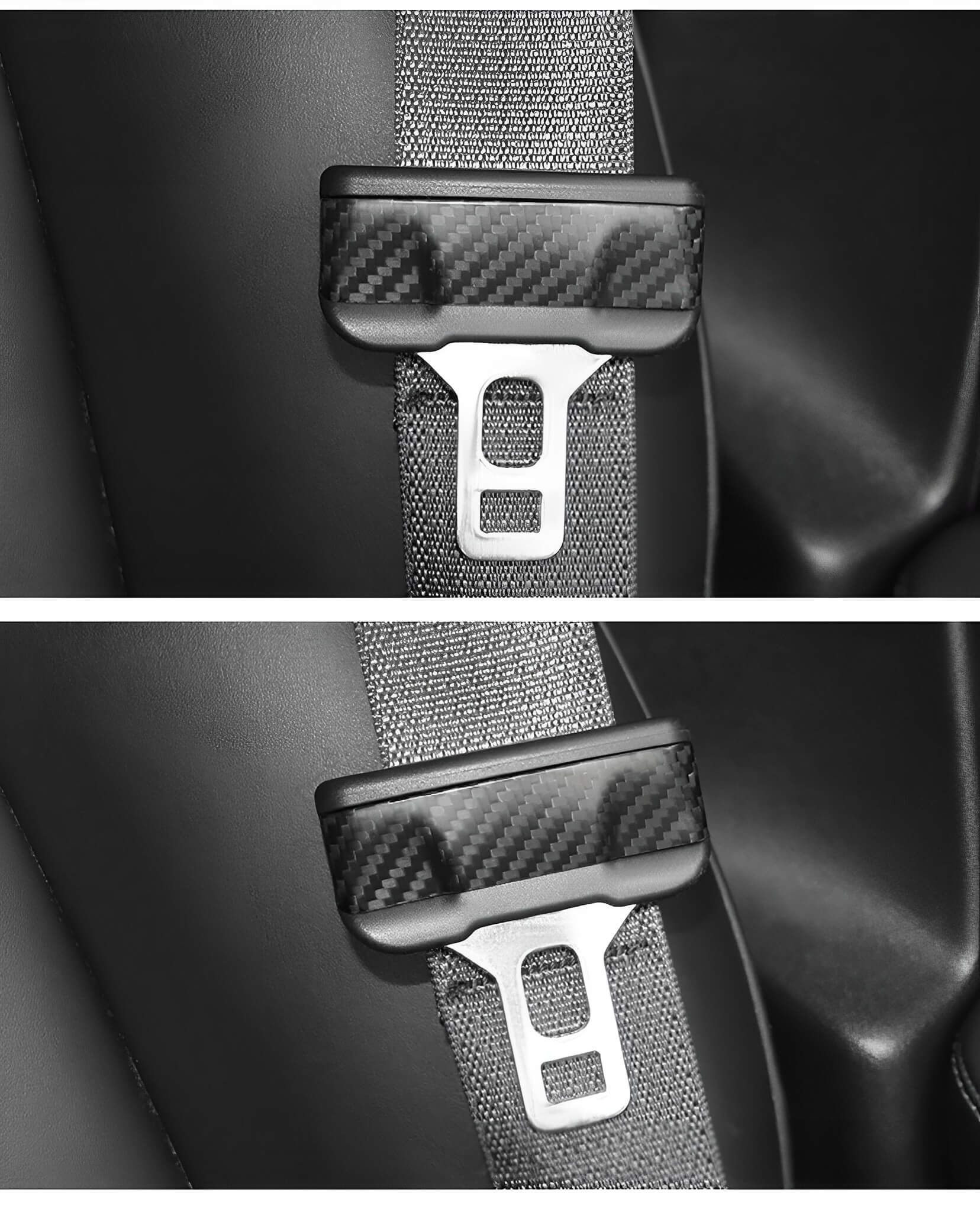 Genuine Carbon Fiber Seat Belt Cover For Tesla Model 3 & Y - EnjoyEV