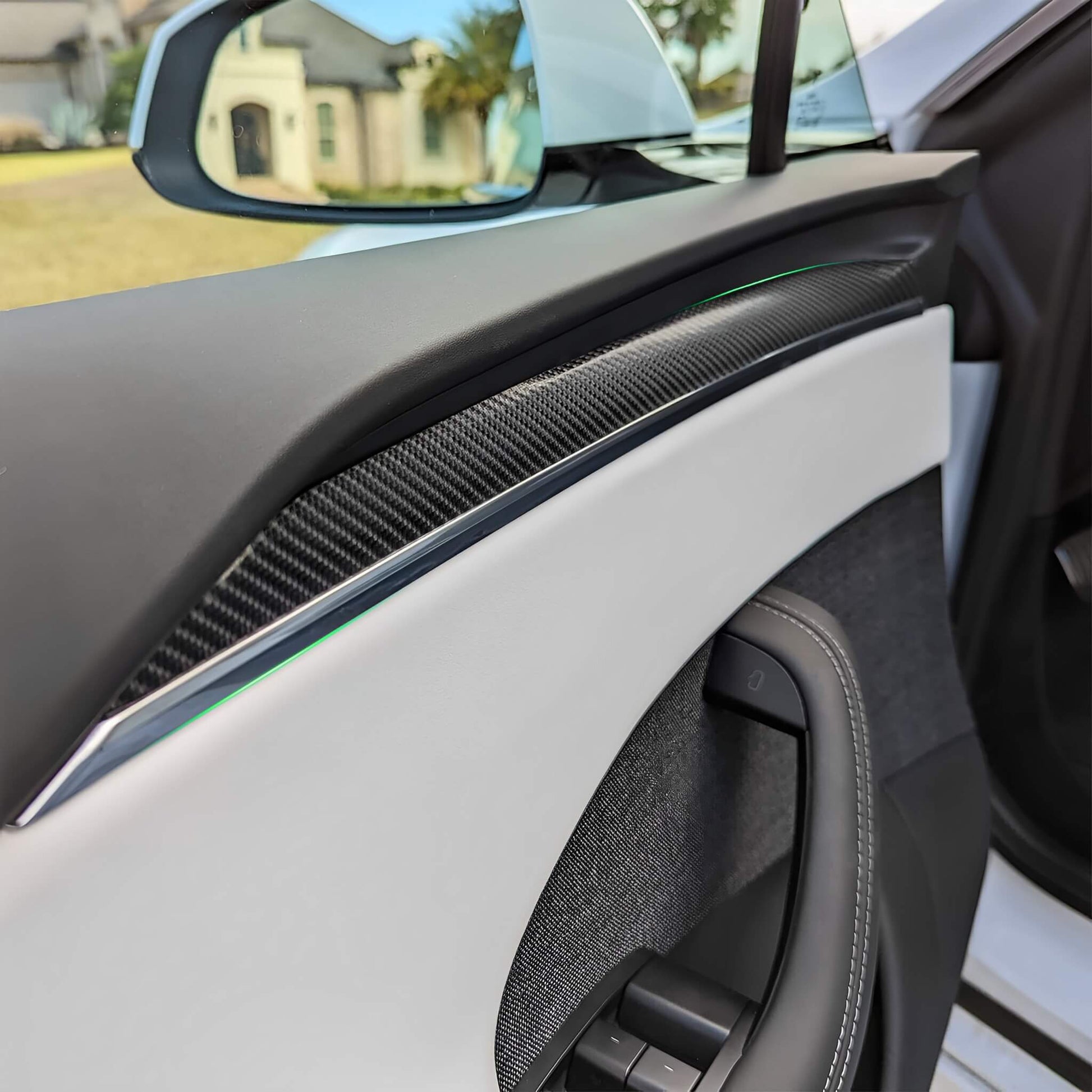 Genuine Carbon Fiber Door Trims For Tesla Model S / X 2021+