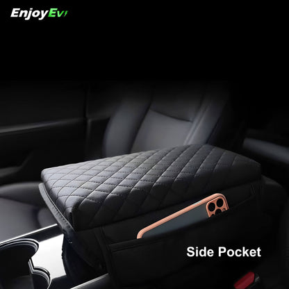 Best Center Console Armrest Cushion with Pocket for Model 3&Y - EnjoyEV