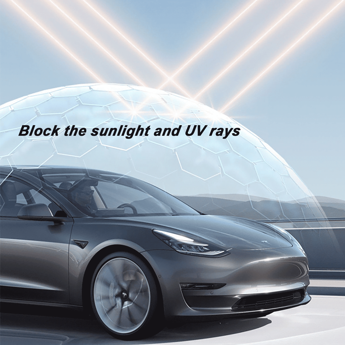 Tesla Model Y 3 Retractable Glass Roof Sunshade 