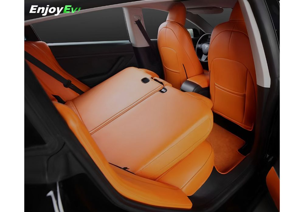  Tesla Model 3 & Y orange full seat cover- EnjoyEV