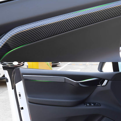 Tesla Model X Carbon Fiber Door Trims Panels 