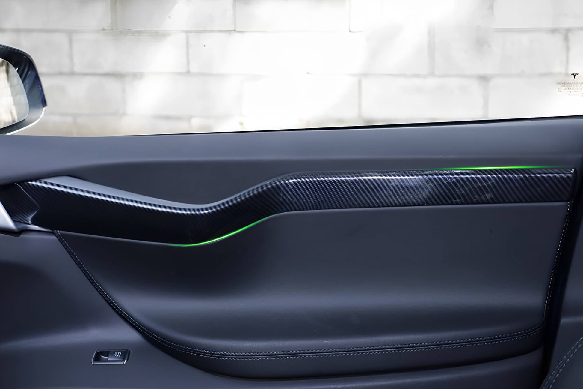 Genuine Tesla Model X Carbon Fiber Door Trims Panels 