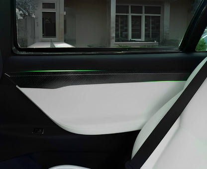 Tesla Model X Real Carbon Fiber Door Trims Panels 