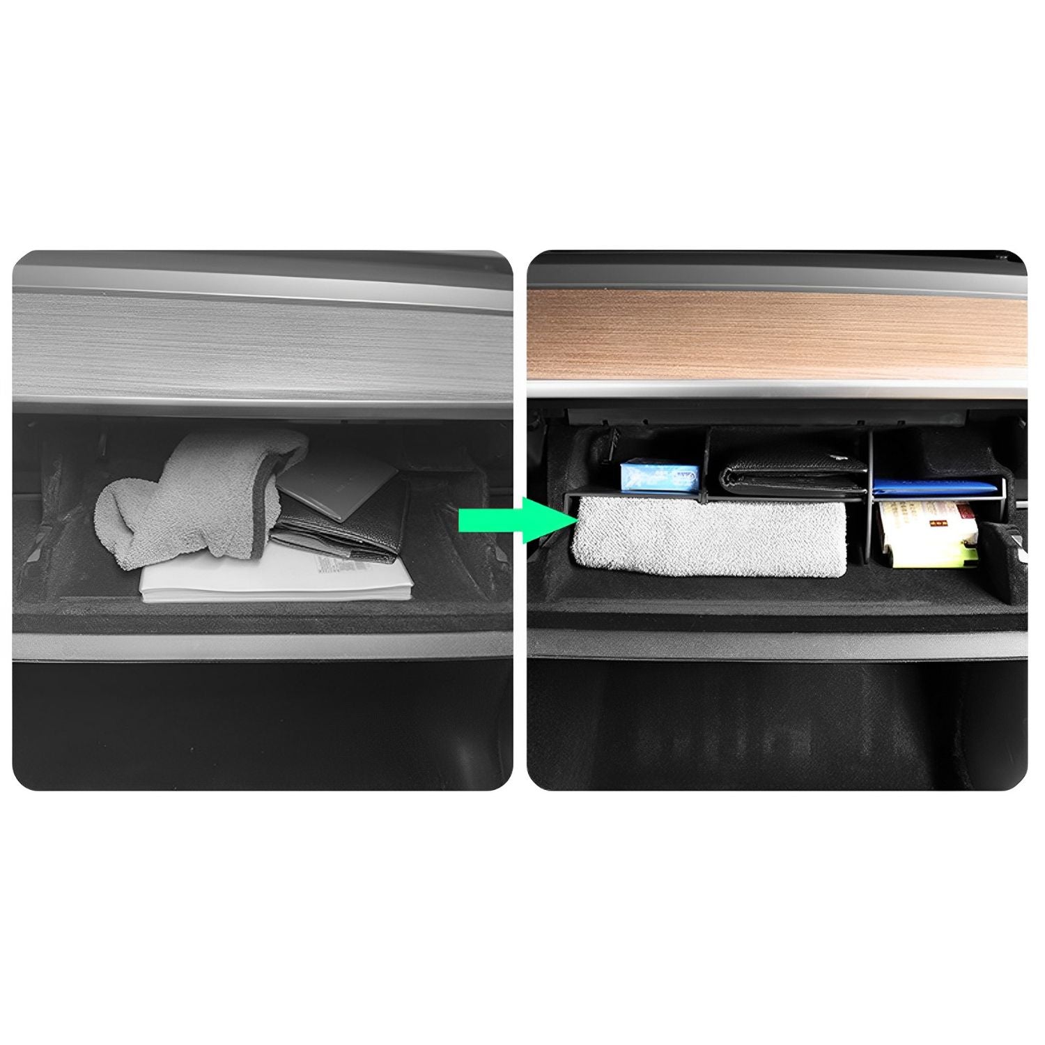 Glove Box Organizer Divider for Tesla Model Y&3 - EnjoyEV