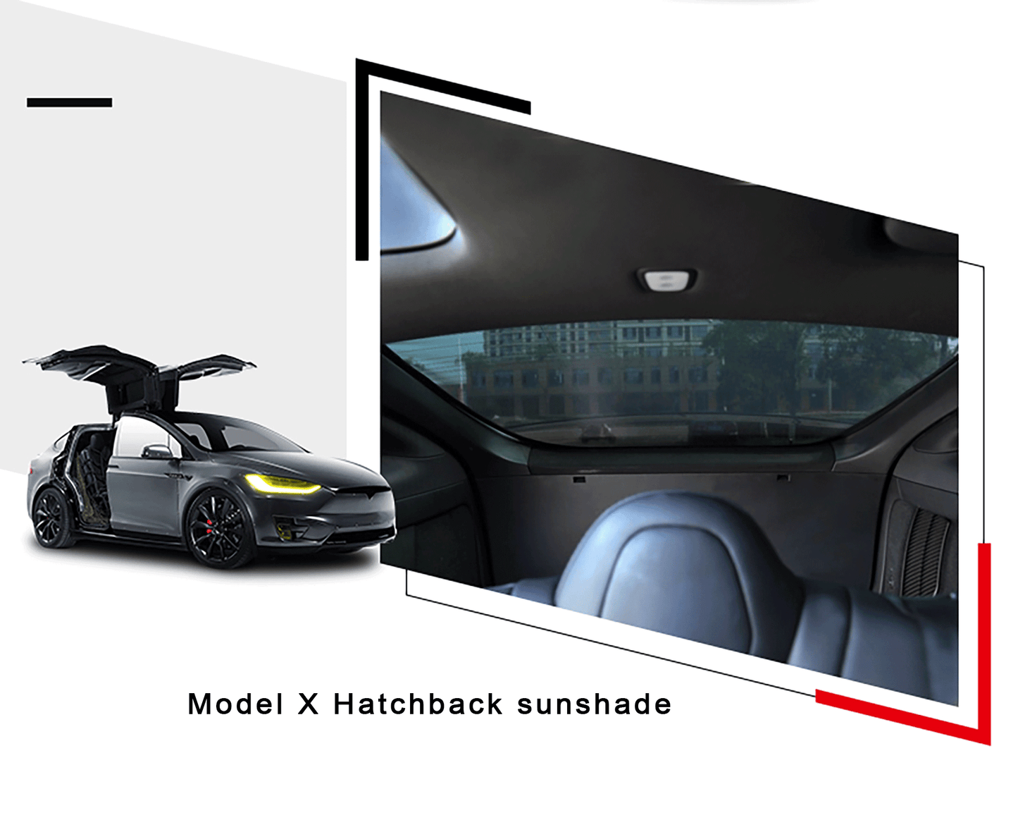 Best Tesla Model X glass roof sunshade 