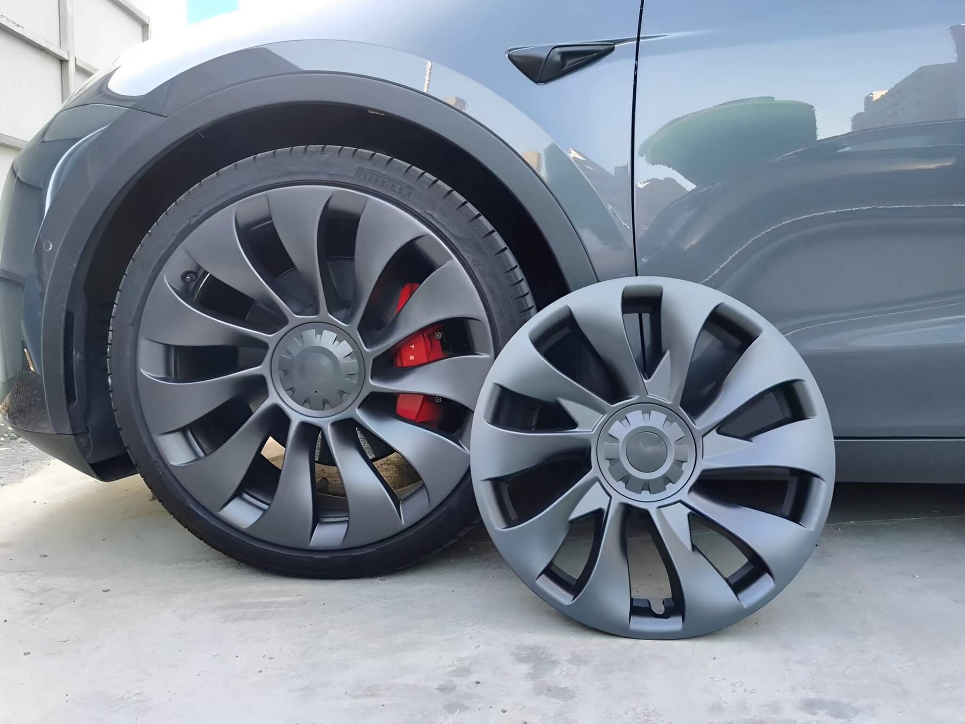 Black Matte Performance Wheel Covers for Model 3 18" Aero Wheels - EnjoyEV