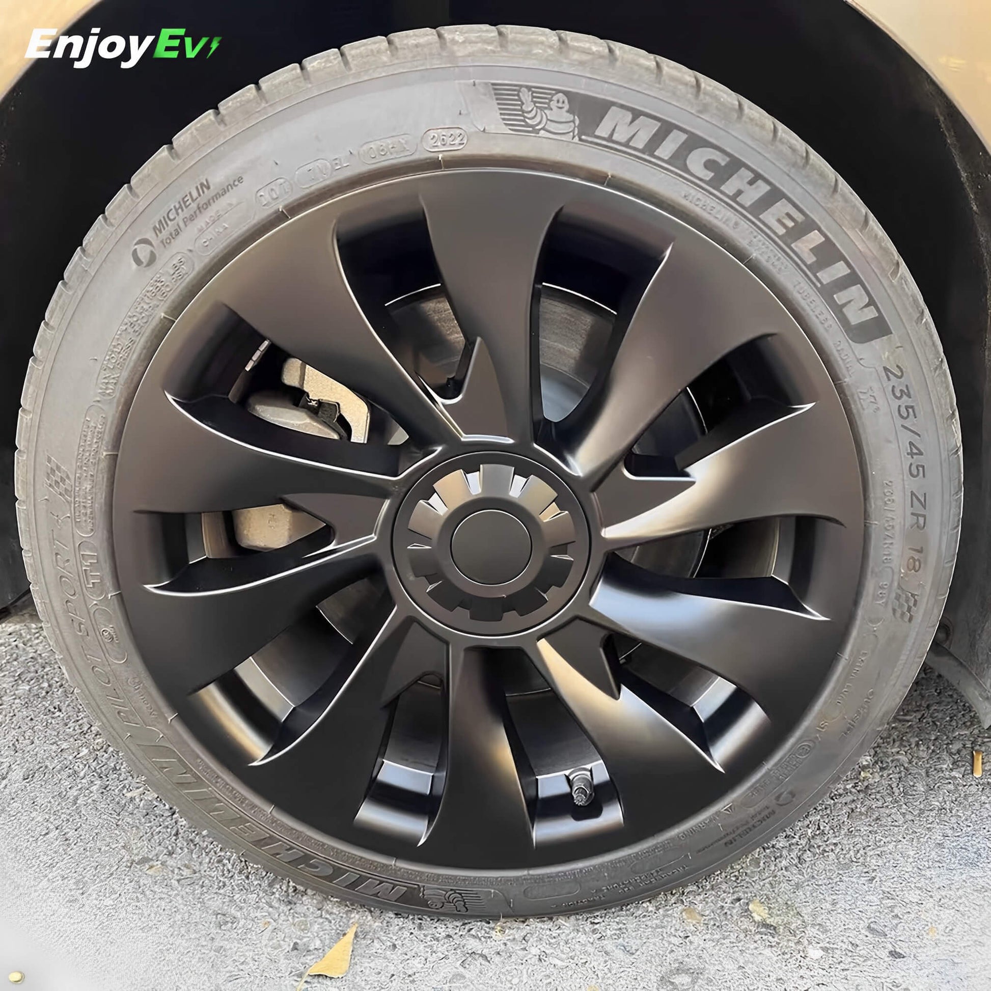 tesla model 3 18 wheel covers hubcaps - EnjoyEV