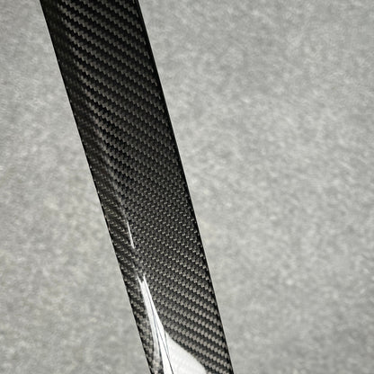 Tesla Model S 2015-2020 Real Carbon Fiber Trunk Chrome Trim 