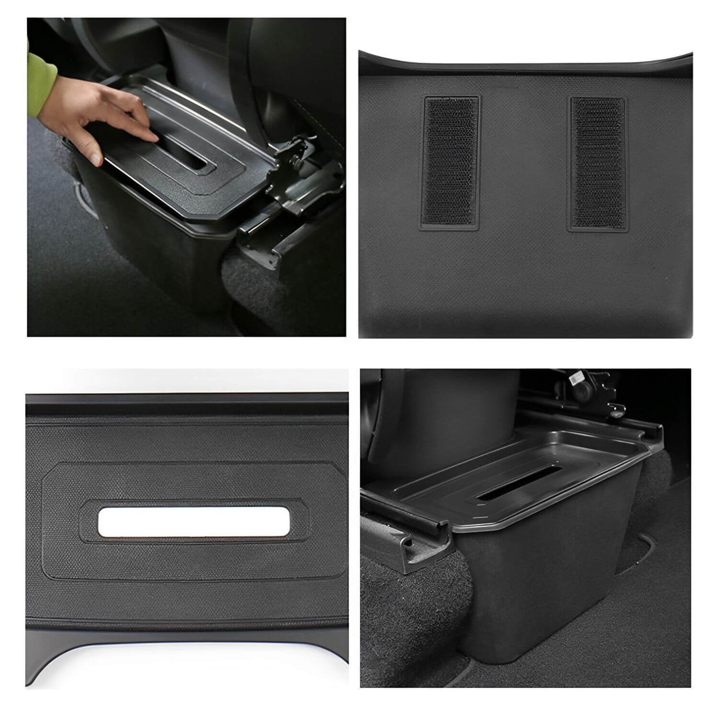 Best TESLA MODEL Y REAR SEAT STORAGE ORGANIZER WITH REMOVABLE TRASH BIN