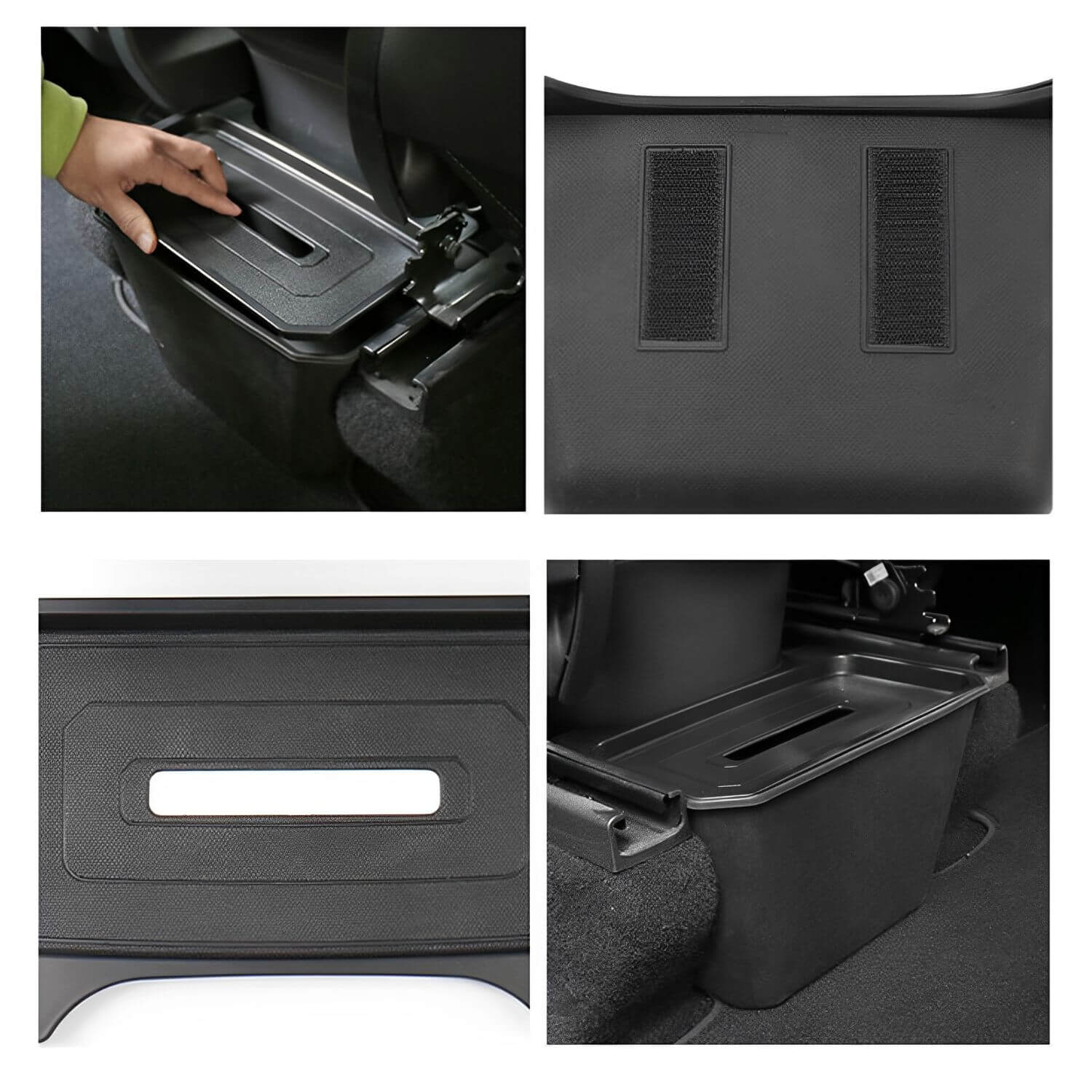 Best TESLA MODEL Y REAR SEAT STORAGE ORGANIZER WITH REMOVABLE TRASH BIN