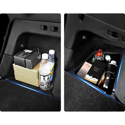 Trunk Organizer Storage Bins with Lip for Tesla Model Y（Set of 2）