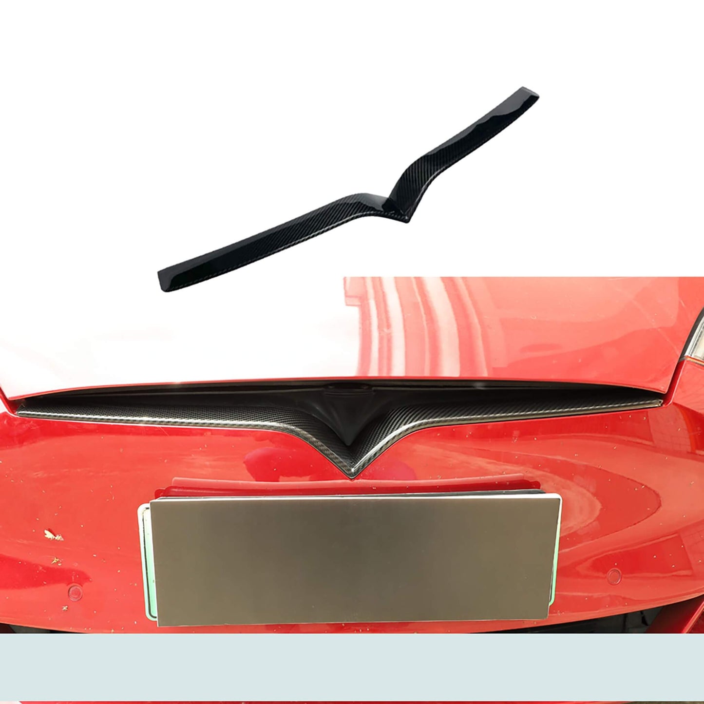 Best Real Carbon Fiber Front Bumper Inlay For Tesla Model S