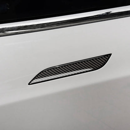 Carbon Fiber Door Handle Covers Trims Set For Tesla Model S