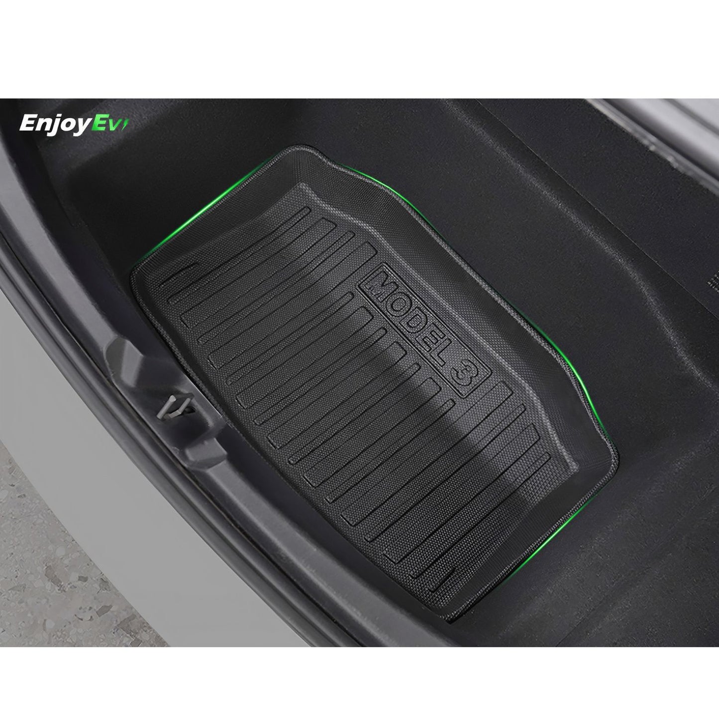 tesla model 3 rugged textile rear trunk mat